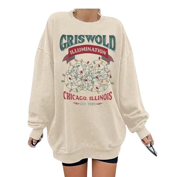 Griswold Christmas‎ Sweater Oversized Size M - Illumination Chicago IL - Picture 1 of 7